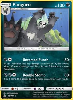 Pangoro — Forbidden Light — Rare