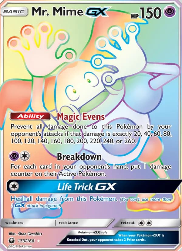 Mr. Mime GX — Celestial Storm, Secret Rare