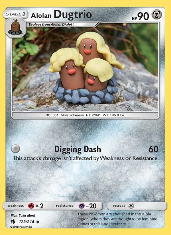 Alolan Dugtrio — Lost Thunder, Uncommon