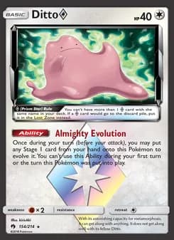 Ditto ◇ — Lost Thunder — Rare