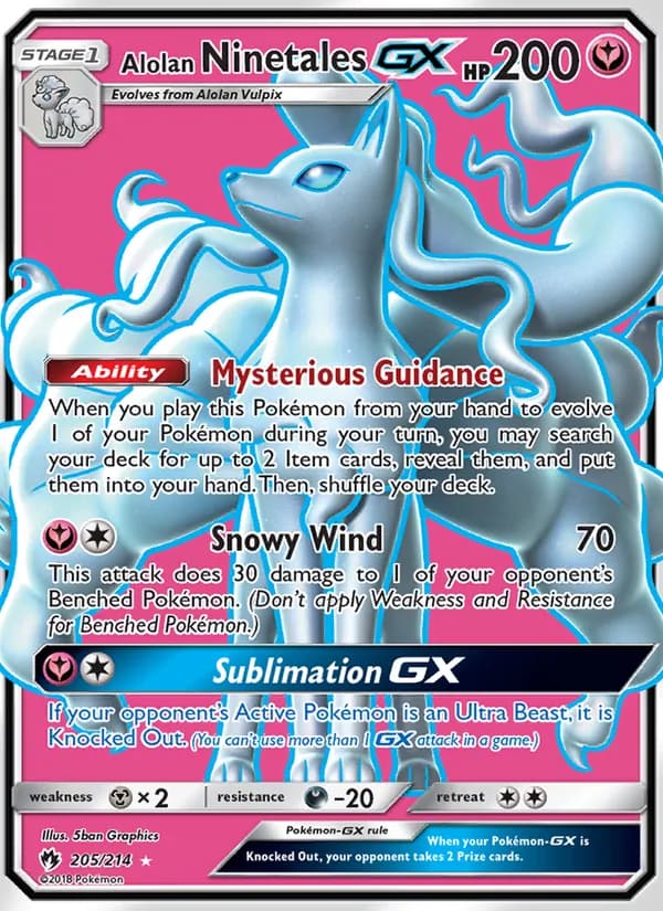Alolan Ninetales GX — Lost Thunder, Ultra Rare