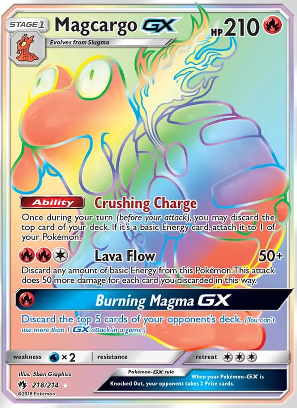 Magcargo GX — Lost Thunder, Secret Rare