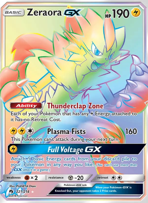 Zeraora GX — Lost Thunder, Secret Rare