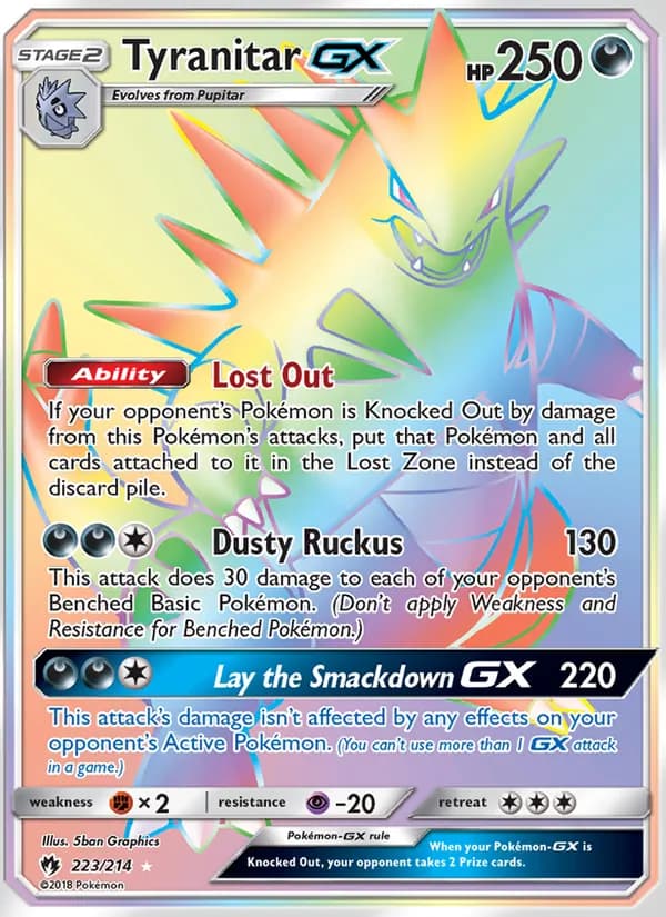 Tyranitar GX — Lost Thunder, Secret Rare