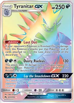 Tyranitar GX — Lost Thunder — Secret Rare