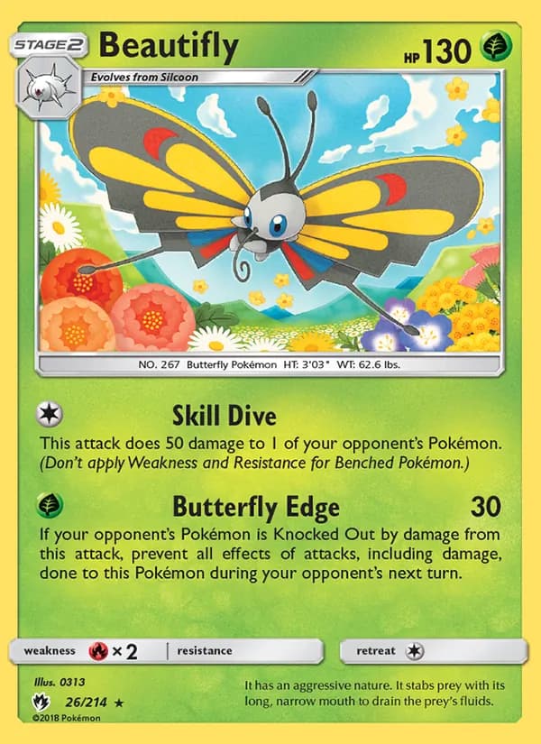 Beautifly — Lost Thunder, Rare