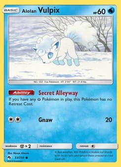 Alolan Vulpix — Lost Thunder — Common