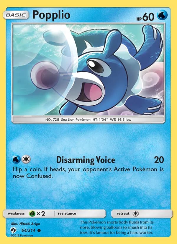 Popplio — Lost Thunder, Common