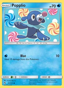 Popplio — Lost Thunder — Common