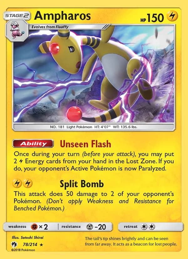 Ampharos — Lost Thunder, Rare
