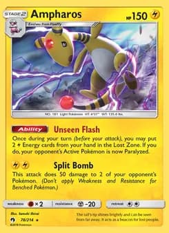 Ampharos — Lost Thunder — Rare