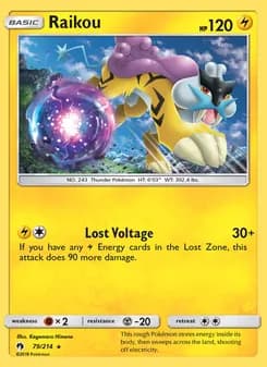 Raikou — Lost Thunder — Rare