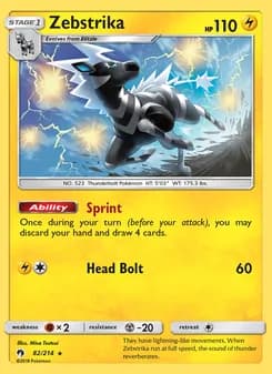 Zebstrika — Lost Thunder — Rare