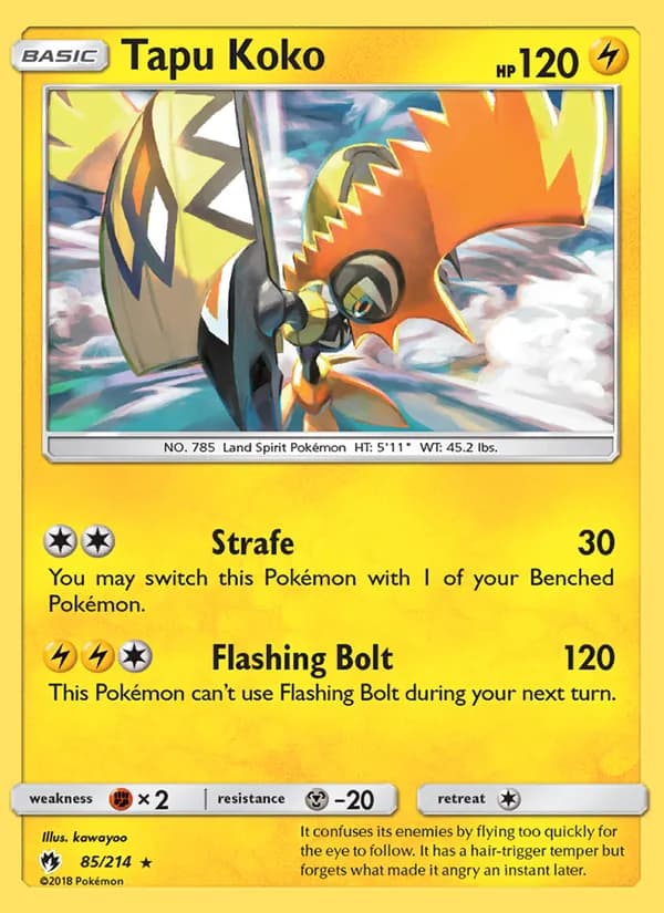 Tapu Koko — Lost Thunder, Rare