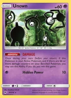 Unown — Lost Thunder — Rare