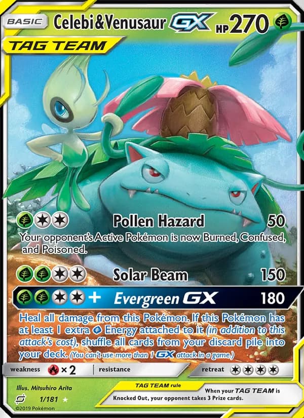 Celebi & Venusaur GX — Team Up, Ultra Rare