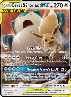 Eevee & Snorlax GX — Team Up — Ultra Rare