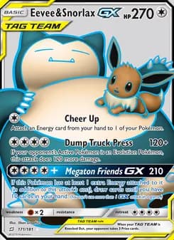 Eevee & Snorlax GX — Team Up — Ultra Rare