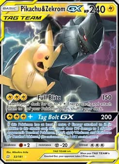 Pikachu & Zekrom GX — Team Up — Ultra Rare