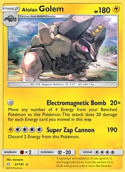 Alolan Golem — Team Up — Rare