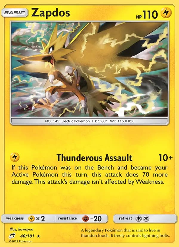 Zapdos — Team Up, Rare