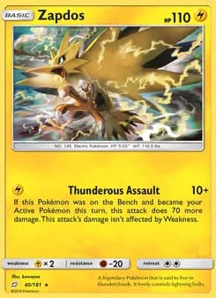 Zapdos — Team Up — Rare