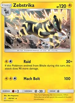 Zebstrika — Team Up — Rare