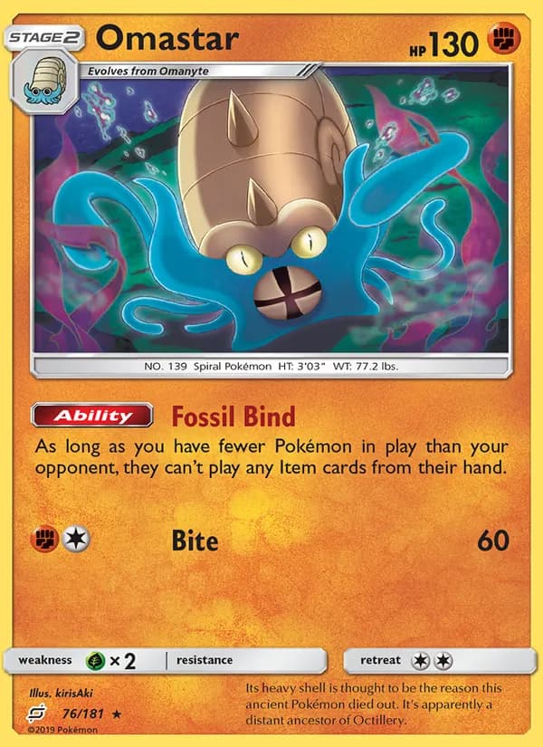 Omastar — Team Up, Rare