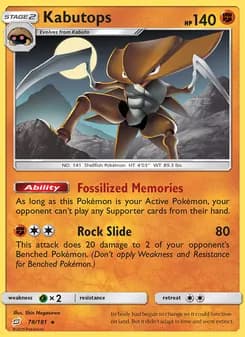 Kabutops — Team Up — Rare