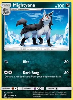 Mightyena — Team Up — Rare