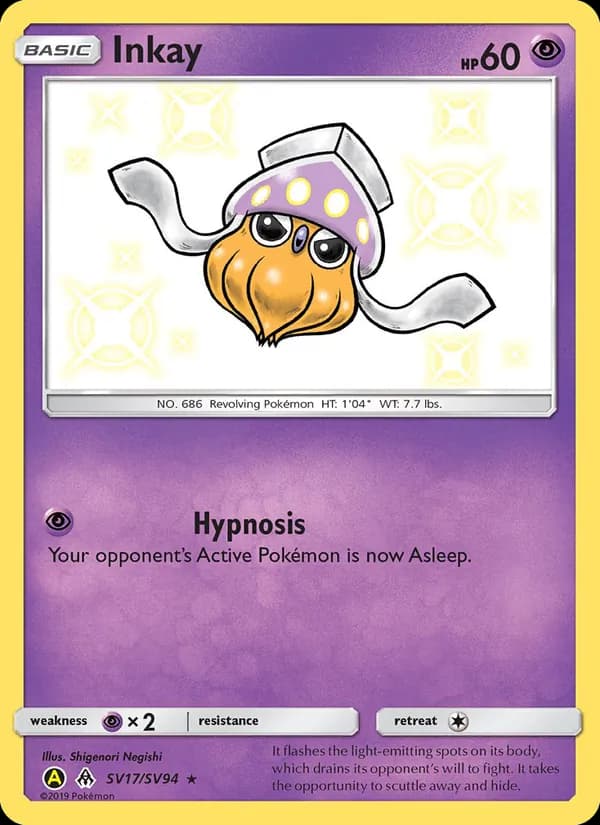 Inkay — Hidden Fates Shiny Vault, Shiny rare