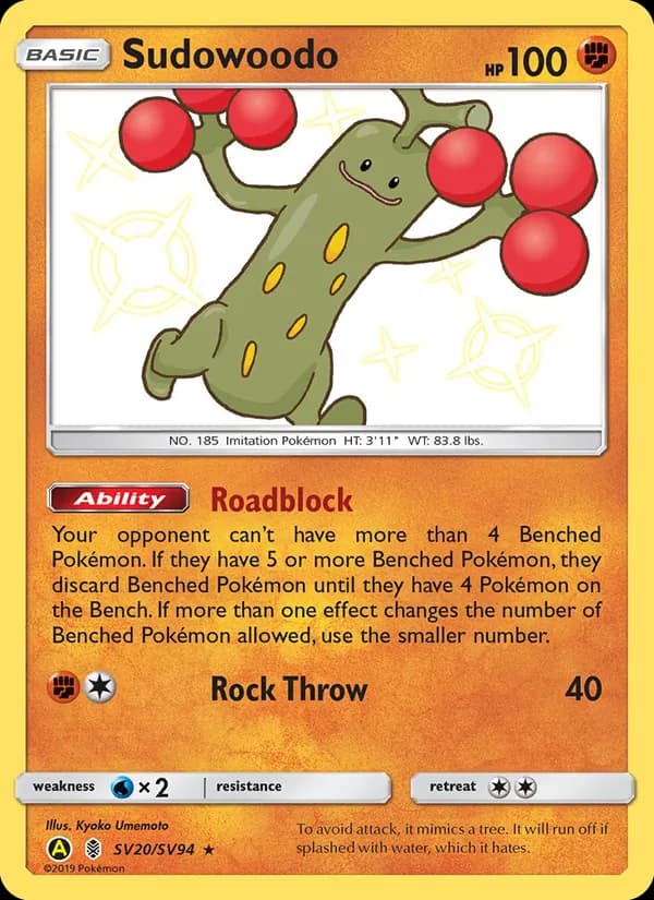 Sudowoodo — Hidden Fates Shiny Vault, Shiny rare