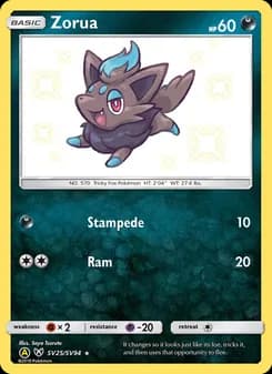 Zorua — Hidden Fates Shiny Vault — Shiny rare