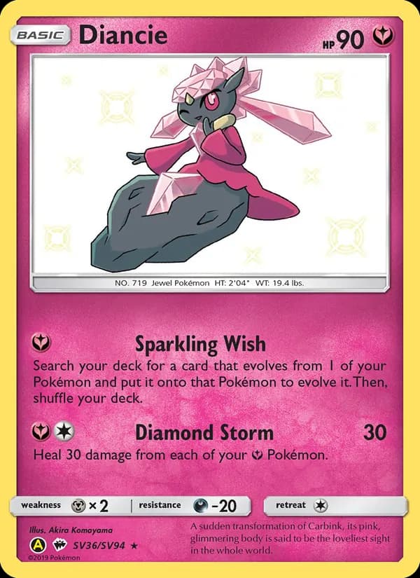 Diancie — Hidden Fates Shiny Vault, Shiny rare