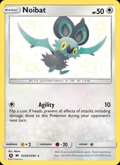 Noibat — Hidden Fates Shiny Vault — Shiny rare
