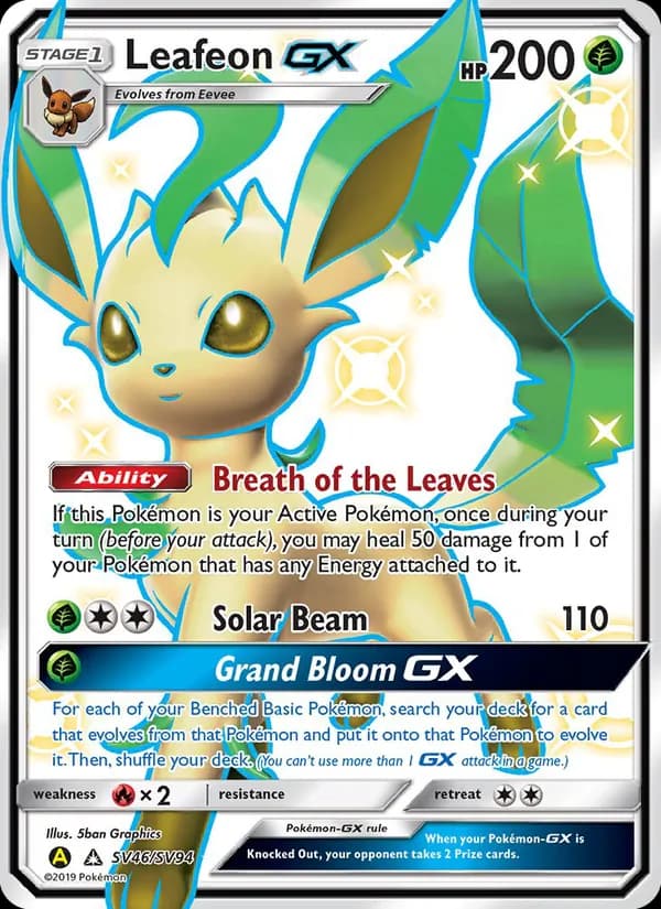 Leafeon-GX — Hidden Fates Shiny Vault, Shiny rare