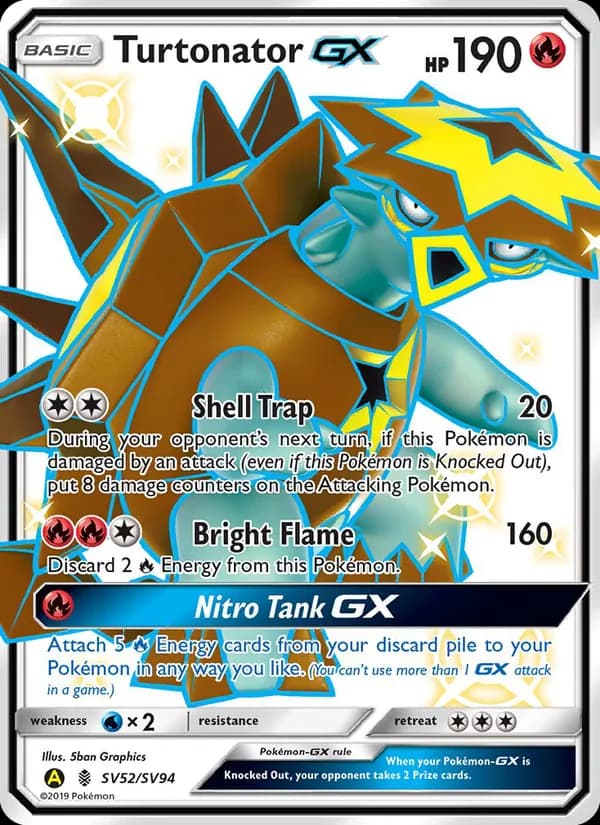 Turtonator-GX — Hidden Fates Shiny Vault, Shiny rare
