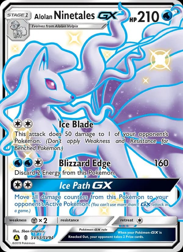 Alolan Ninetales-GX — Hidden Fates Shiny Vault, Shiny rare