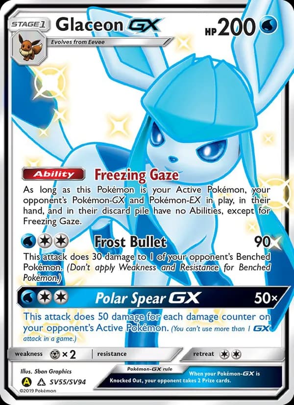 Glaceon-GX — Hidden Fates Shiny Vault, Shiny rare