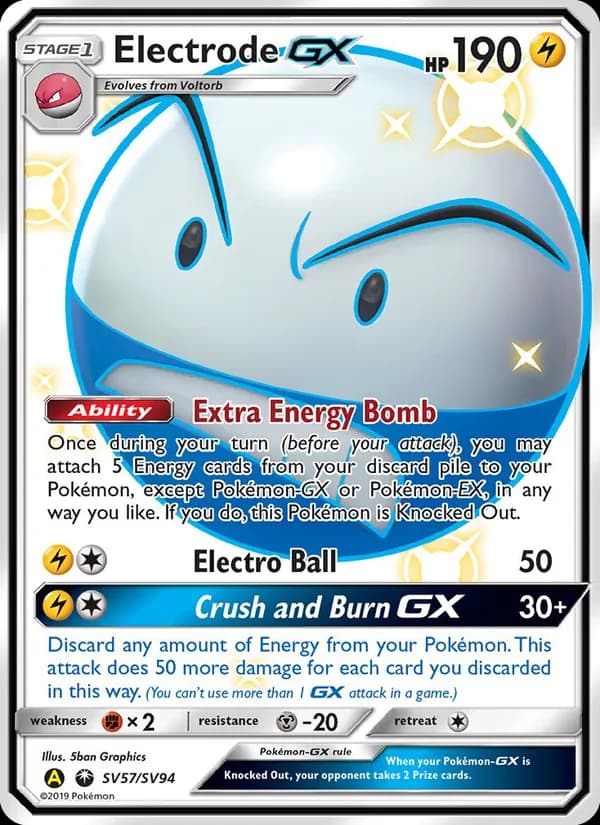 Electrode-GX — Hidden Fates Shiny Vault, Shiny rare