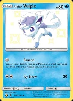 Alolan Vulpix — Hidden Fates Shiny Vault — Shiny rare