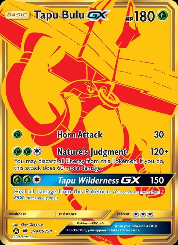 Tapu Bulu-GX — Hidden Fates Shiny Vault, Secret Rare