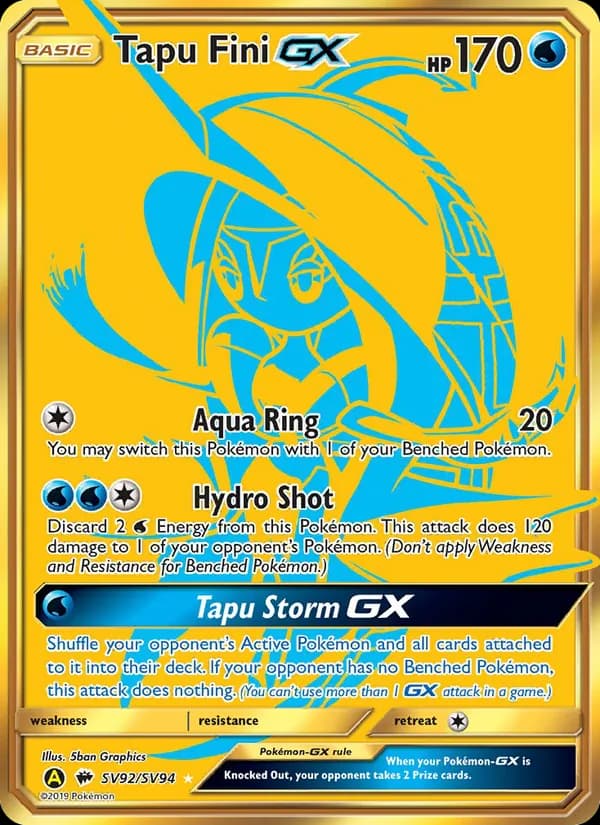 Tapu Fini-GX — Hidden Fates Shiny Vault, Secret Rare