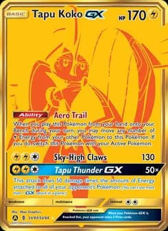 Tapu Koko-GX — Hidden Fates Shiny Vault — Secret Rare