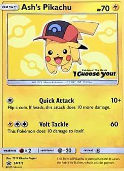 Ash's Pikachu — SM Black Star Promos — Common