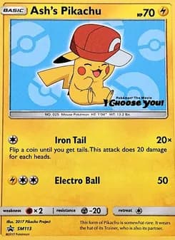 Ash's Pikachu — SM Black Star Promos — Common