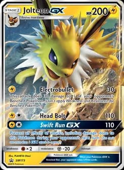Jolteon GX — SM Black Star Promos — Rare