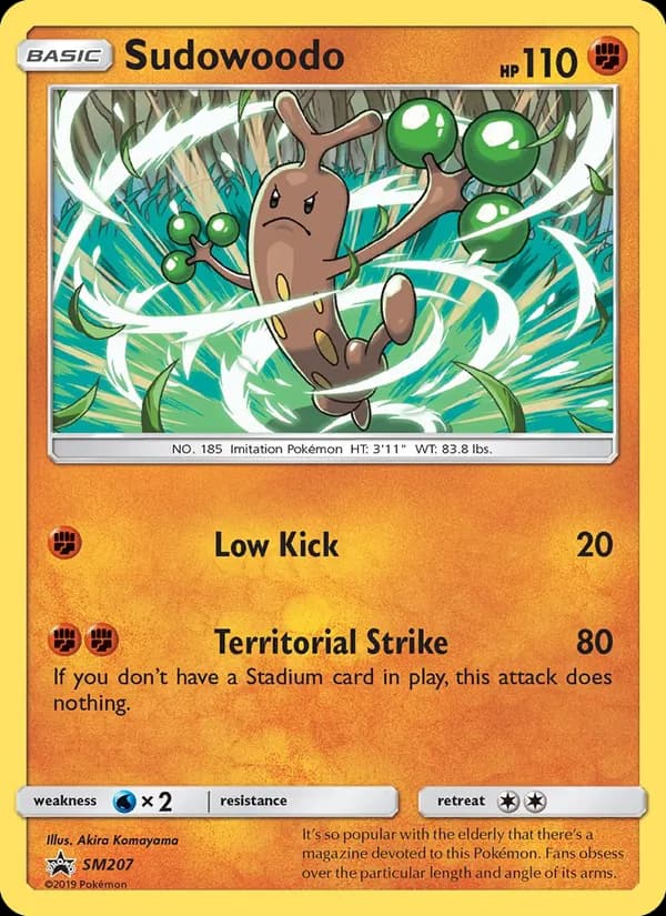Sudowoodo — SM Black Star Promos, Rare