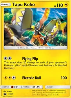 Tapu Koko — SM Black Star Promos — Rare