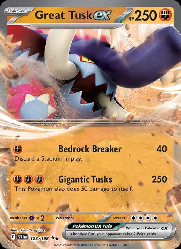 Great Tusk ex — Scarlet & Violet, Double rare